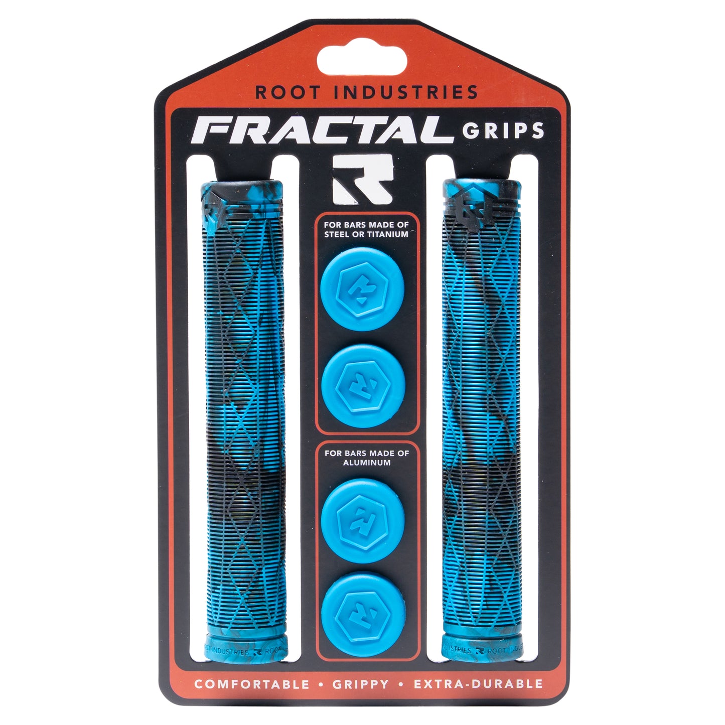 Root Industries FRACTAL Grips - Blue/Black