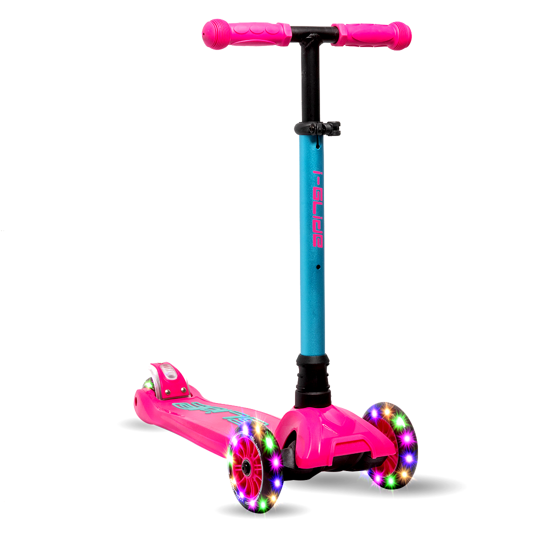 I-GLIDE 3 Wheel Kids Scooter  Pink/Aqua