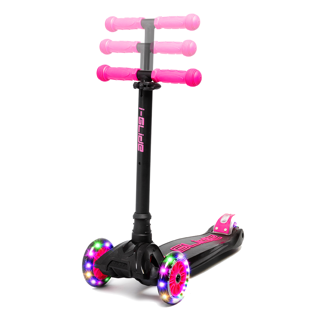 I-GLIDE 3 Wheel Kids Scooter  Black/Pink