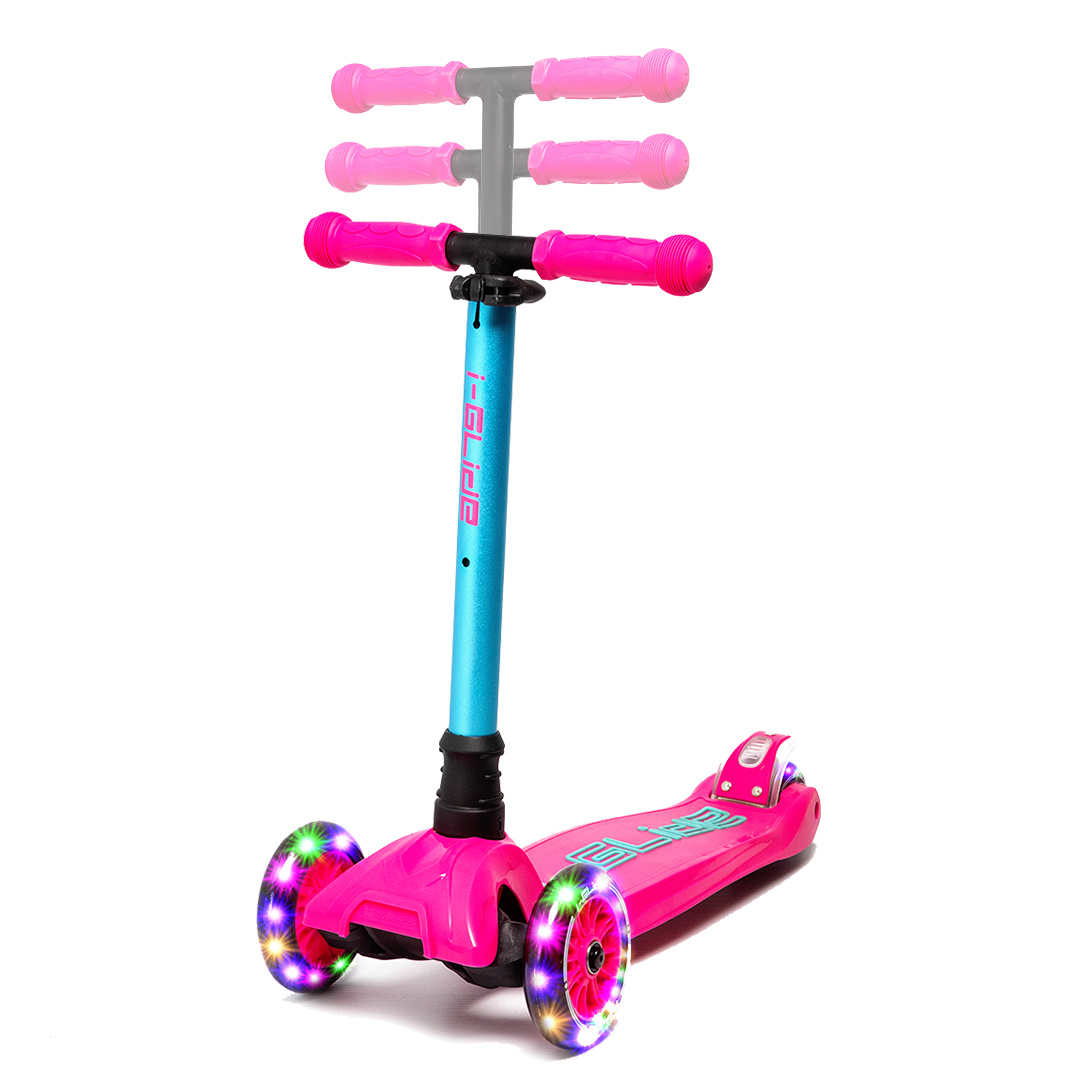 I-GLIDE 3 Wheel Kids Scooter  Pink/Aqua