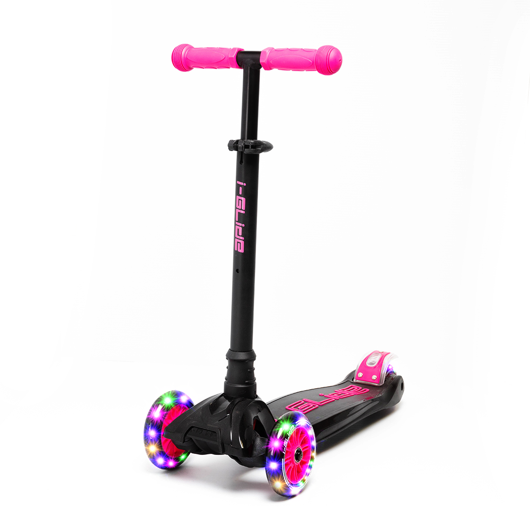 I-GLIDE 3 Wheel Kids Scooter  Black/Pink