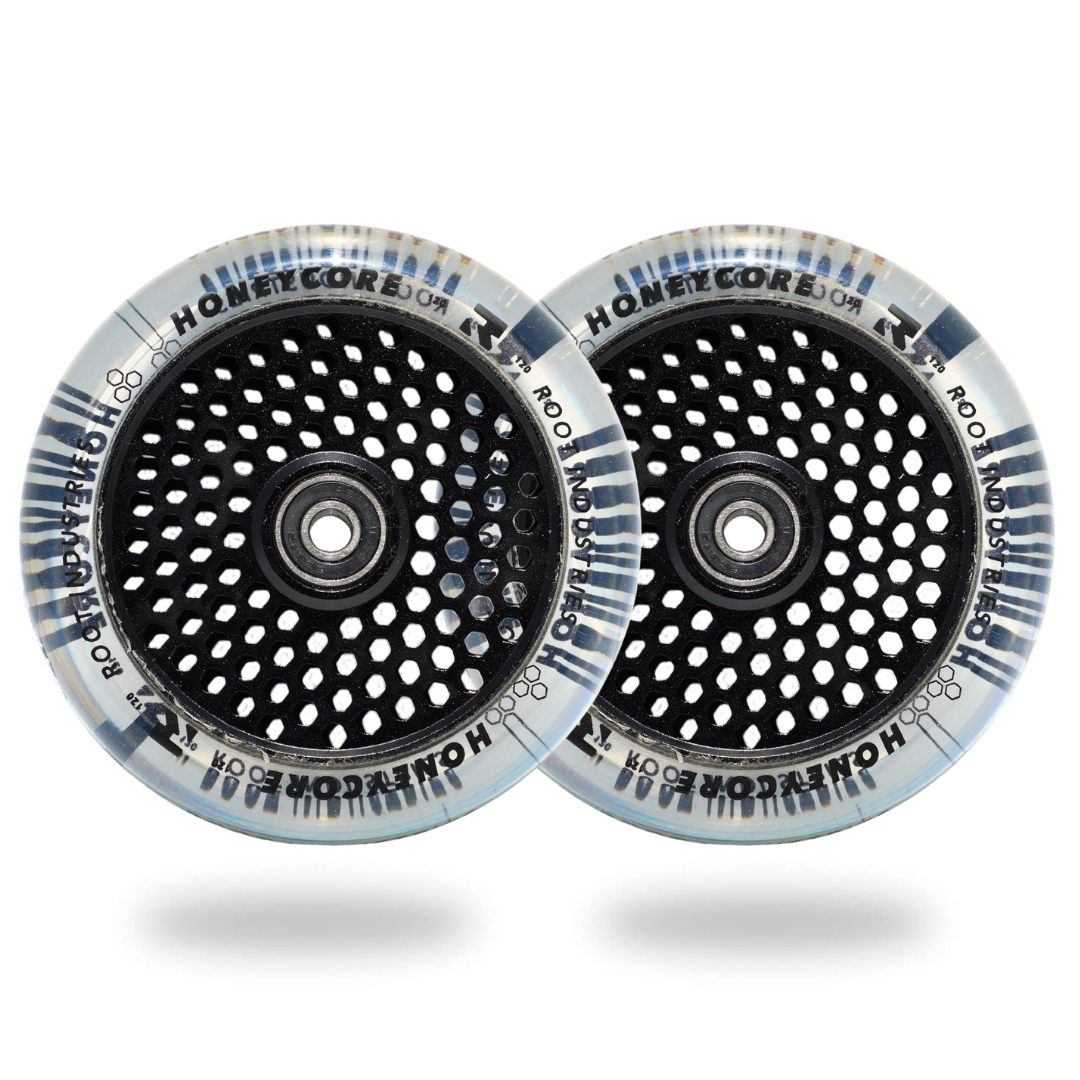 Root Industries HONEYCORE 120mm Wheels - Clear/Black