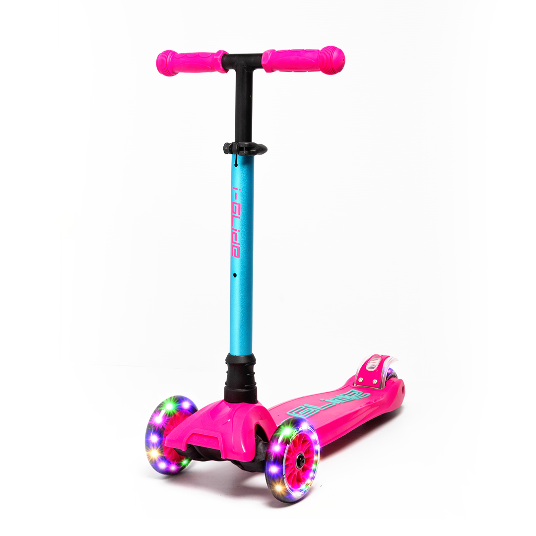 I-GLIDE 3 Wheel Kids Scooter  Pink/Aqua