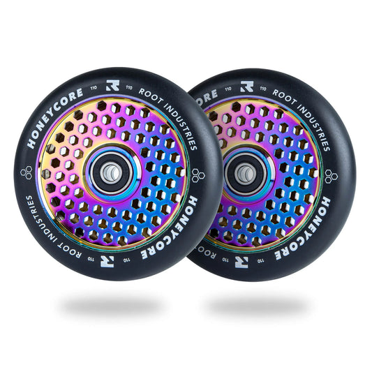Root Industries HONEYCORE 110mm Wheels - Black/Rocket Fuel