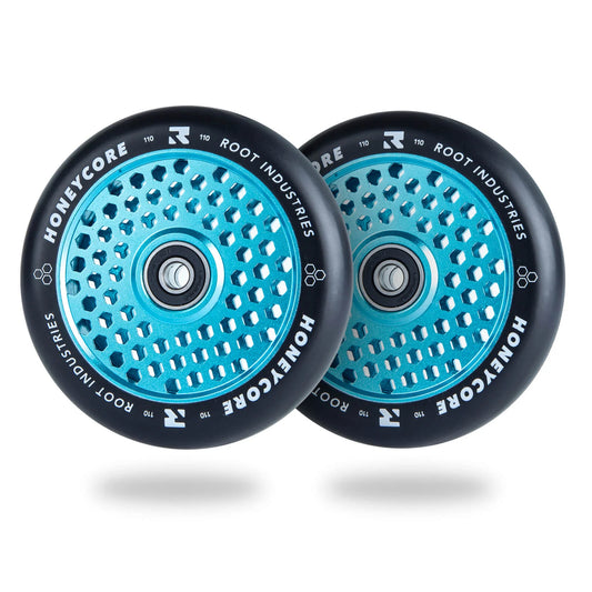 Root Industries HONEYCORE 110mm Wheels - Black/Sky Blue