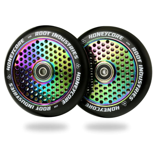 Root Industries HONEYCORE 120mm Wheels - Black/Rocket Fuel