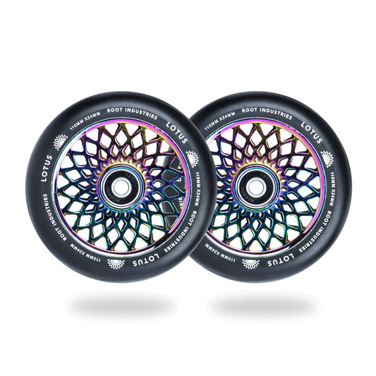 Root Industries LOTUS 110mm Wheels - Black/Rocket Fuel