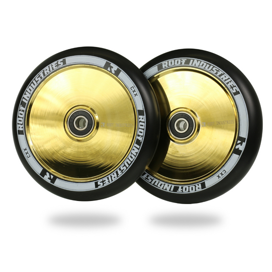 Root Industries AIR 120mm Wheels - Black/Gold Rush